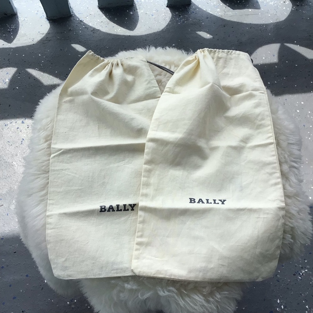 Bally Cotton Drawstring Dustbags (2) for Shoes, Wallets, Clutches
